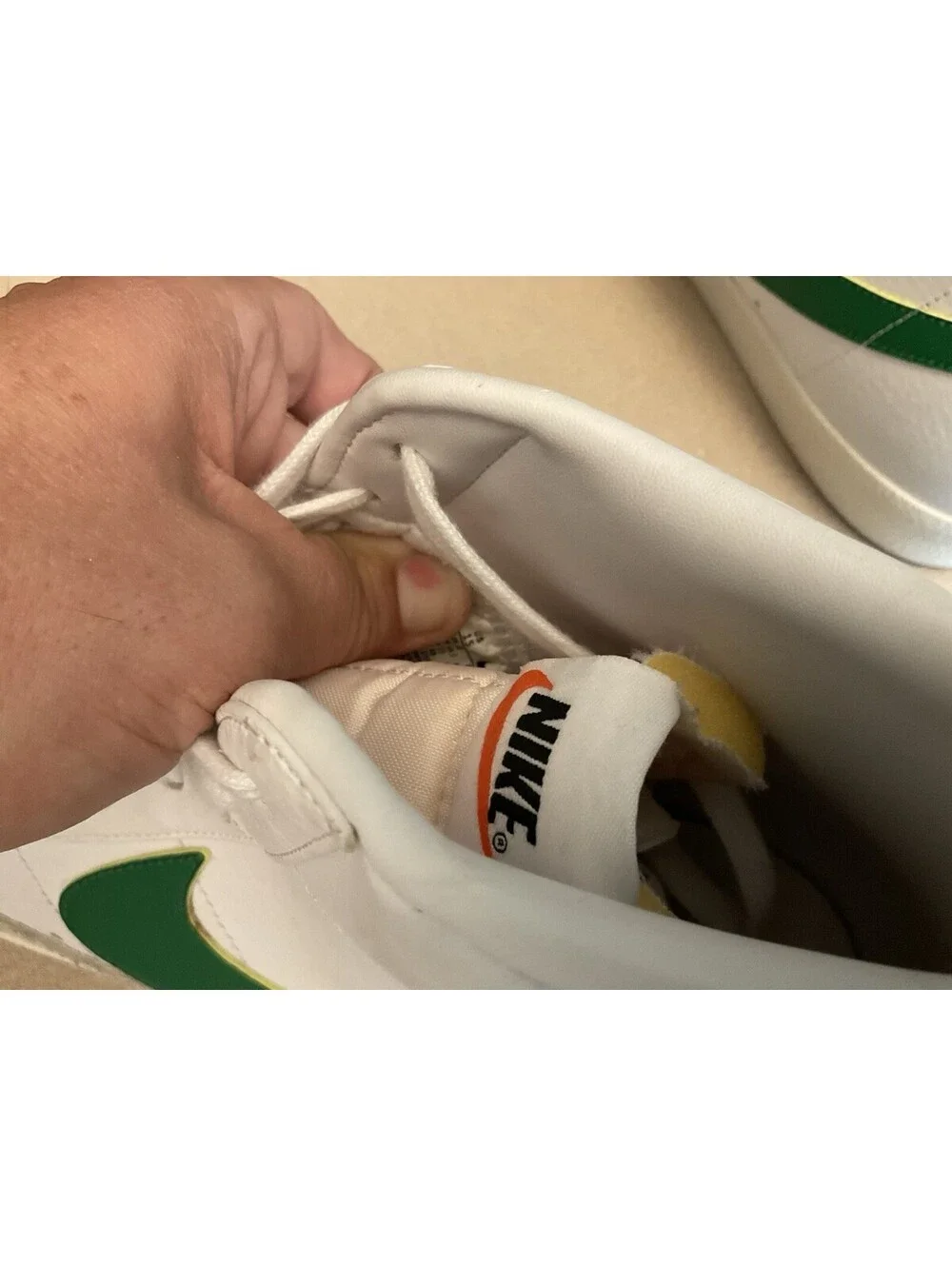 Mens Nike Blazer Mid 77 Vintage White/Lucid Green Athletic Shoes. Size 15. Nice!